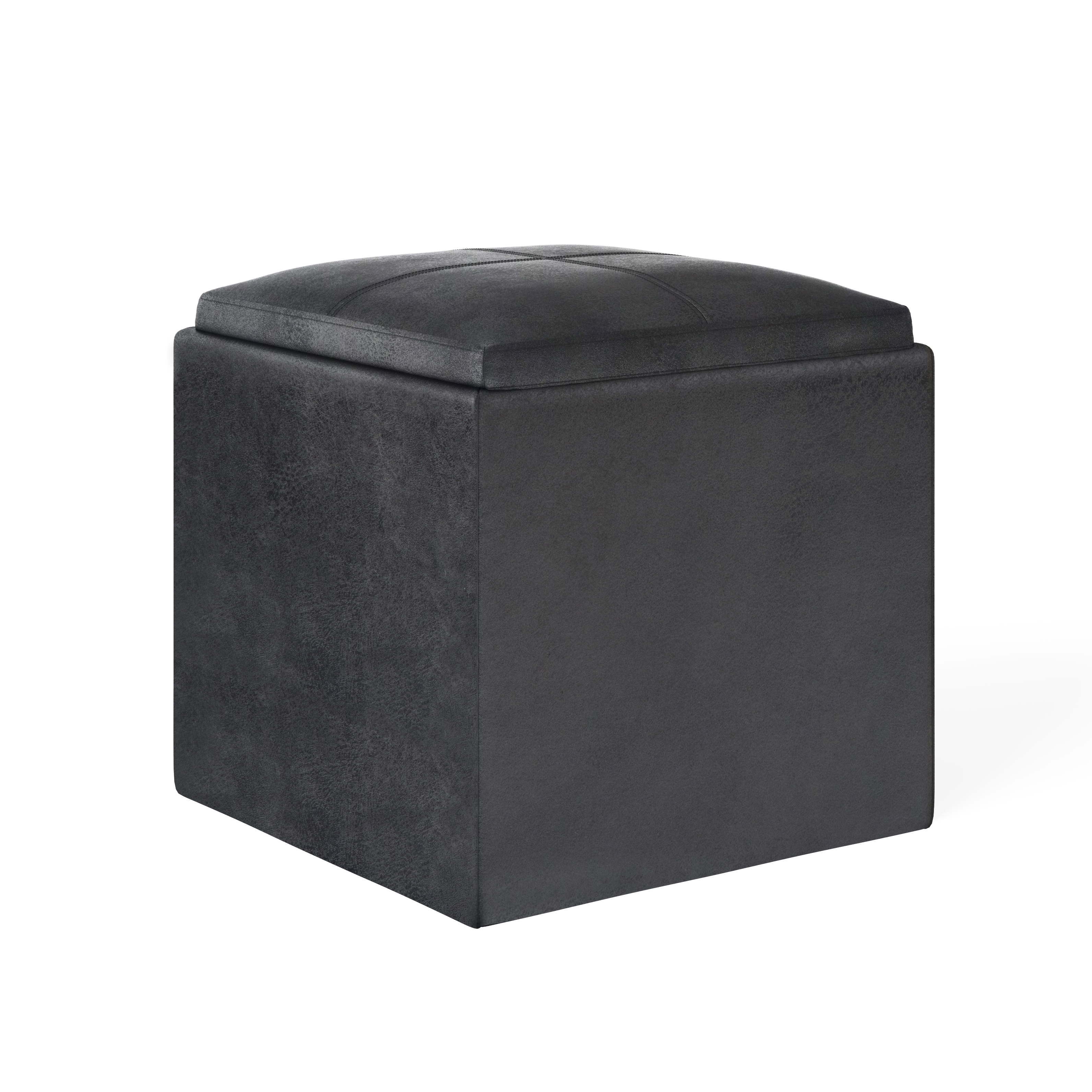 New - 17 Black Antimicrobial Vinyl Square Modular Furniture