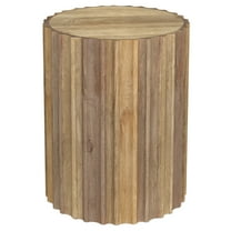 Rolf 16 inch Wide Solid Mango Boho Contemporary End Table in Natural, Assembled