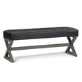 thumbnail image 1 of Simpli Home Salinger Ottoman Bench in Distressed Black, 1 of 12