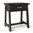 thumbnail image 1 of Simpli Home Sawhorse Solid Wood Bedside Table in Dark Chestnut Brown, 1 of 12