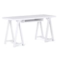 thumbnail image 1 of Simpli Home Sawhorse SOLID WOOD Modern Industrial 60 inch Wide Writing Office Desk in White, 1 of 9