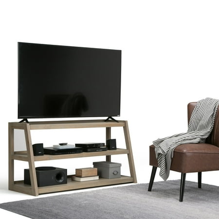 Simpli Home - Sawhorse TV Stand for Most TVs Up to 53" - Distressed Gray