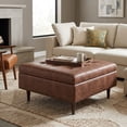 thumbnail image 1 of Simpli Home Shay 38W Square Storage Ottoman, 1 of 14