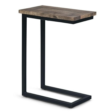 Simpli Home - Skyler C Side Table - Dark Brown and Gold