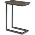 thumbnail image 1 of Skyler 18 inch Wide Solid Mango/Metal Industrial C Side Table in Walnut Brown/Black, Assembled, 1 of 7