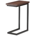 thumbnail image 1 of Simpli Home Skyler 18 inch Wide Solid Mango/Metal Industrial C Side Table in Dark Cognac Brown/Black, Assembled, 1 of 7