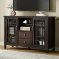 thumbnail image 1 of Simpli Home Simpli Home Tall Tv Stand In Dark Chestnut Brown For Tvs Up To 60 Inches, 1 of 13