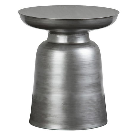 Simpli Home - Toby Round Contemporary Metal Accent Table - Silver