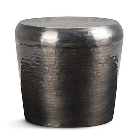Simpli Home - Troy Metal Accent Table - Antique Silver