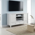 thumbnail image 1 of Simpli Home Warm Shaker 47 inch Wide Solid Wood TV Stand in White For TVs up to 50 inches, 1 of 12