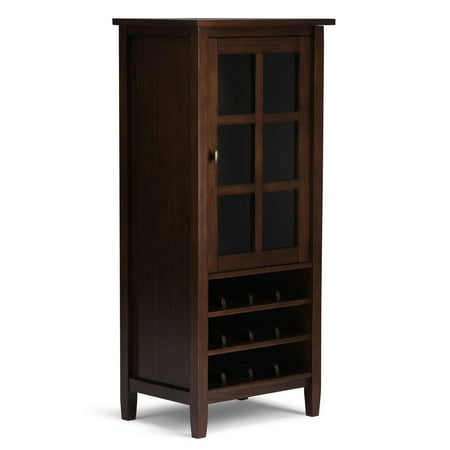 Simpli Home - Warm Shaker High Storage Wine Rack - Tobacco Brown