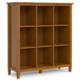 thumbnail image 1 of Simpli Home Warm Shaker SOLID WOOD 48 inch x 44 inch Transitional 9 Cube Storage in Light Golden Brown, 1 of 10