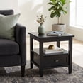 thumbnail image 1 of Simpli Home Warm Shaker Wood 20" Rectangle Transitional End Side Table in Black, 1 of 5