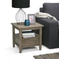 thumbnail image 1 of Simpli Home Warm Shaker Solid Wood 20 inch Wide Transitional End Table in Distressed Grey, 1 of 12