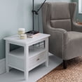 thumbnail image 1 of Simpli Home Warm Shaker Solid Wood 20 inch Wide Transitional End Table in White, 1 of 8