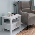 thumbnail image 1 of Simpli Home Warm Shaker Solid Wood 20 inch Wide Transitional End Table in White, 1 of 8