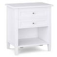 thumbnail image 1 of Warm Shaker Solid Wood 24 inch Wide Transitional Nightstand in White, 1 of 4