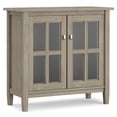 thumbnail image 1 of Simpli Home Warm Shaker 32 inch Wide Solid Wood Transitional Low Storage Cabinet in Distressed Grey, 1 of 13