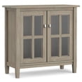 thumbnail image 1 of Simpli Home Warm Shaker 32 inch Wide Solid Wood Transitional Low Storage Cabinet in Distressed Grey, 1 of 8