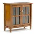 thumbnail image 1 of Warm Shaker 32 inch Wide Solid Wood Low Storage Cabinet in Light Golden Brown, 1 of 12