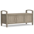 thumbnail image 1 of Simpli Home Warm Shaker SOLID WOOD 44 inch Wide Transitional Entryway Storage Bench in Distressed Grey, 1 of 12