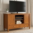 thumbnail image 1 of Simpli Home Warm Shaker 47 inch Wide Solid Wood TV Stand in Light Golden Brown For TVs up to 50 inches, 1 of 9