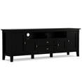 thumbnail image 1 of Simpli Home Warm Shaker Wood 72" Transitional TV Media Stand in Black For TVs up to 80", 1 of 14