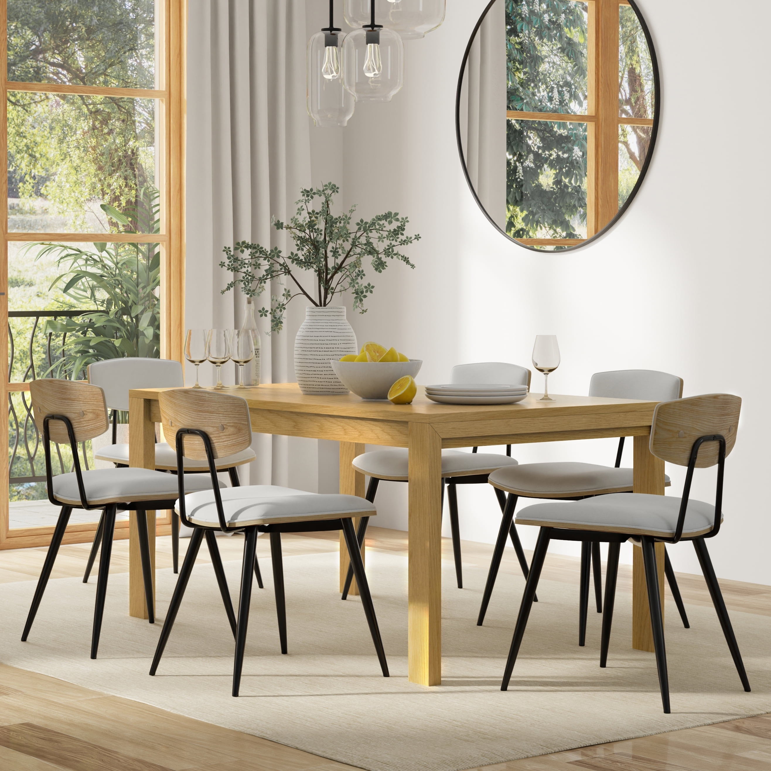 Wilson Oak Rectangular Solid Wood Dining Table