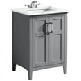 thumbnail image 1 of Winston 24 inch Bath Vanity in Warm Grey with Bombay White Engineered Marble Top, 1 of 3