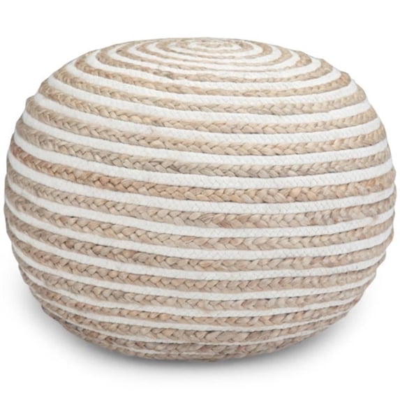 Simpli Home Simpli Home Yolanda Round Pouf in Natural Jute