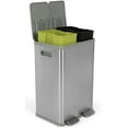 SimpliMagic 40L Dual Compartment Large Kitchen Trash Can, SoftClose