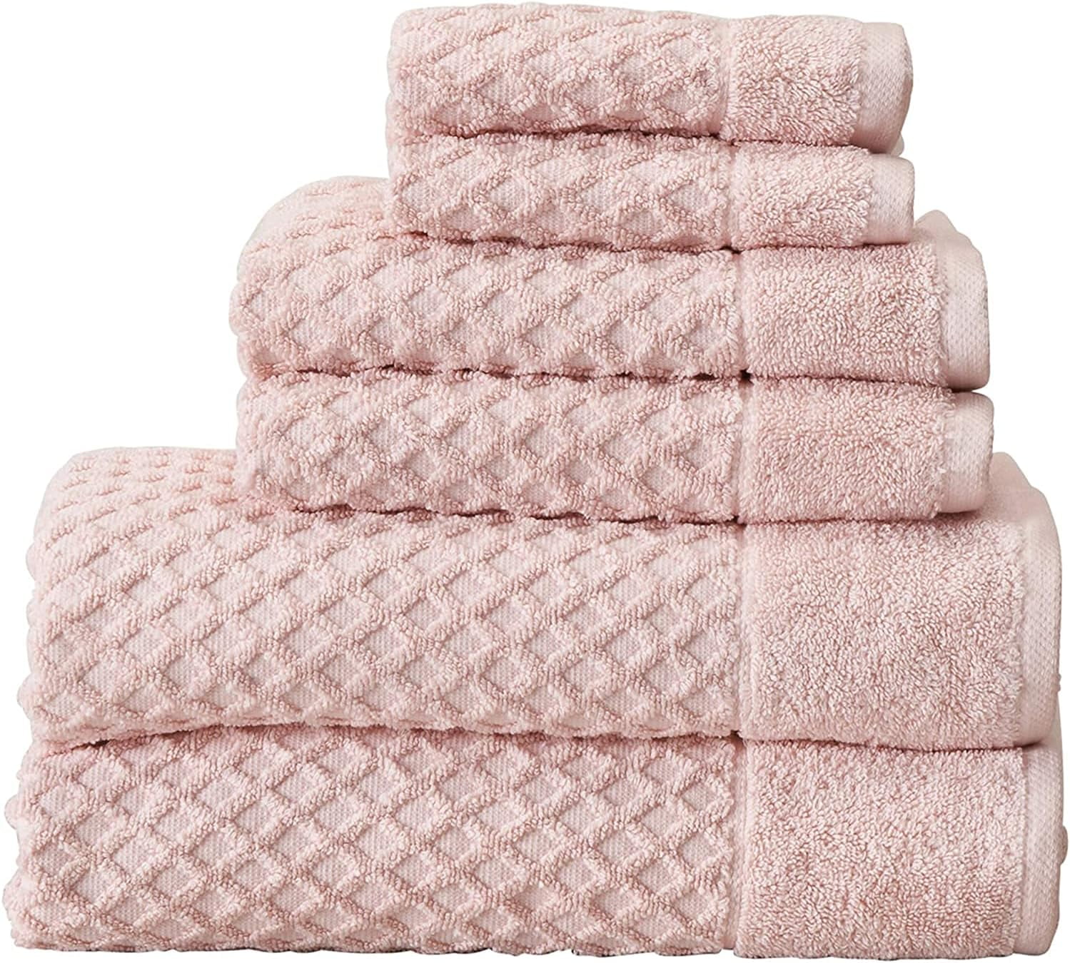 Simpli-Magic 8-Pc Bath Towel Set Cotton Diamond Waffle Towels for ...