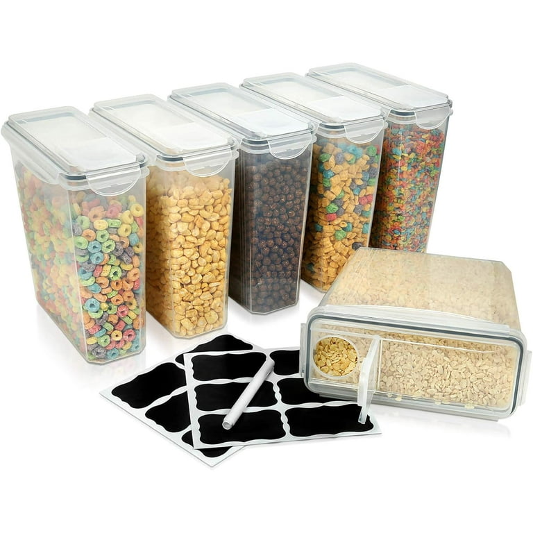 Basicwise BPA-Free Plastic Food Saver-Kitchen Food Cereal Storage