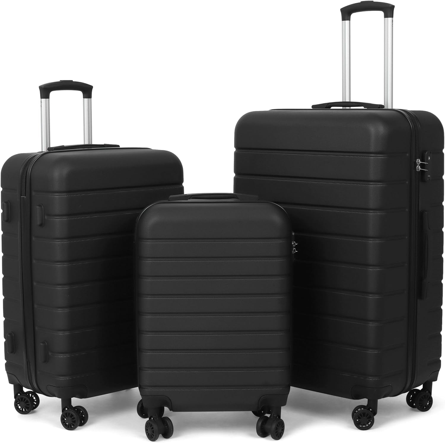Simpli Magic Hardshell Suitcase Set Lightweight Hardshell Luggage Set with Spinner Wheels, 3 Pc Set