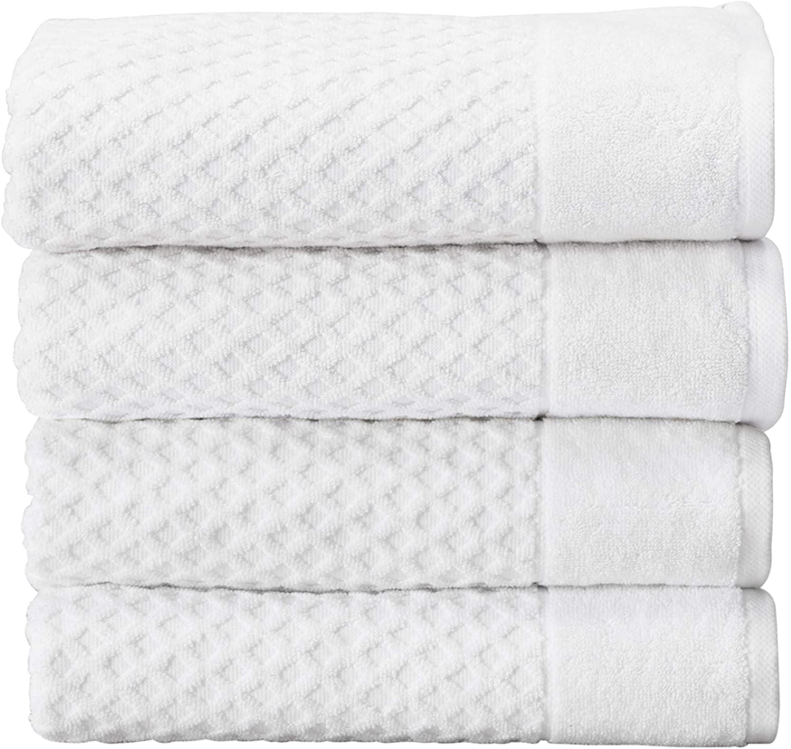 Simpli-Magic Plush Diamond Bath Towels 4 Pack