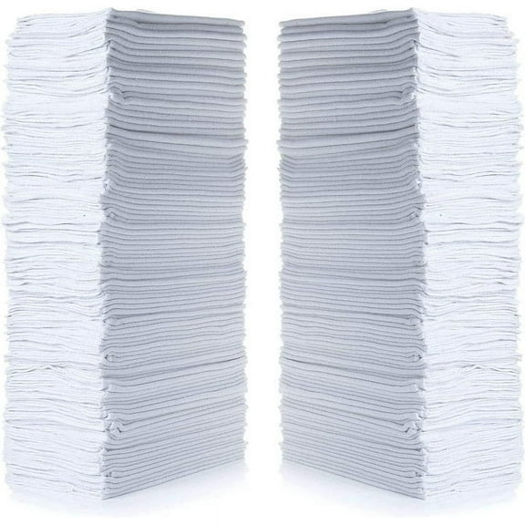 Simpli-Magic Shop Towels White Cotton Rags Multipurpose Cleaning Cloths, 150-Pack