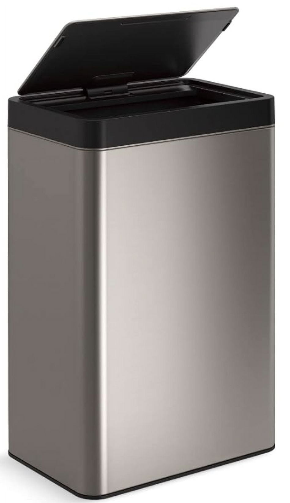 SimpliMagic Stainless Steel Touchless Trash Can (13 Gallon Capacity
