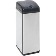 Simpli-Magic Stainless Steel Touchless Trash Can, 13 Gallon, Square