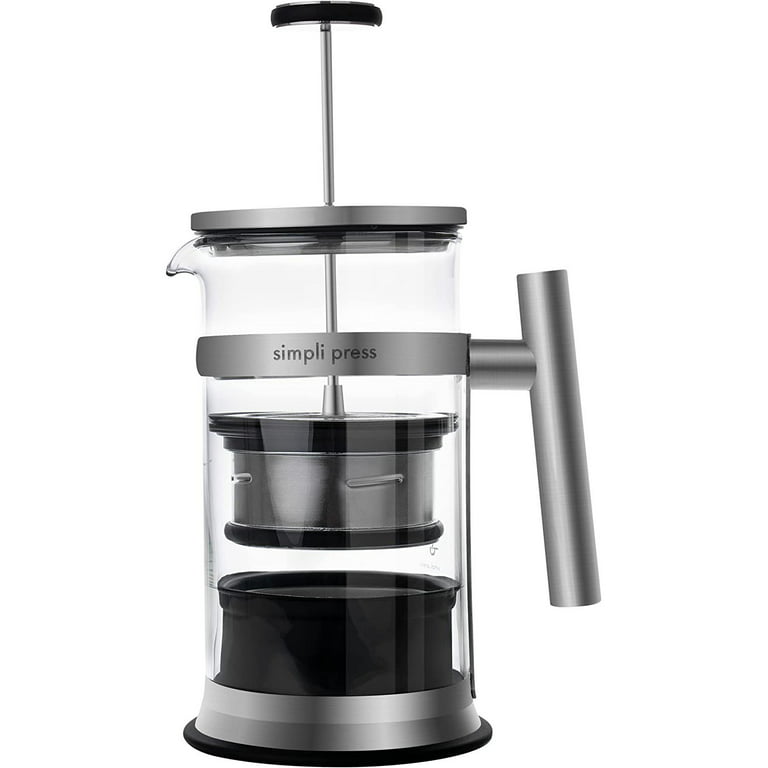 MuellerLiving French Press Coffee Maker, 34 oz, Stainless Steel, 4 Filters,  Double Insulated, Rust-Free, Dishwasher Safe