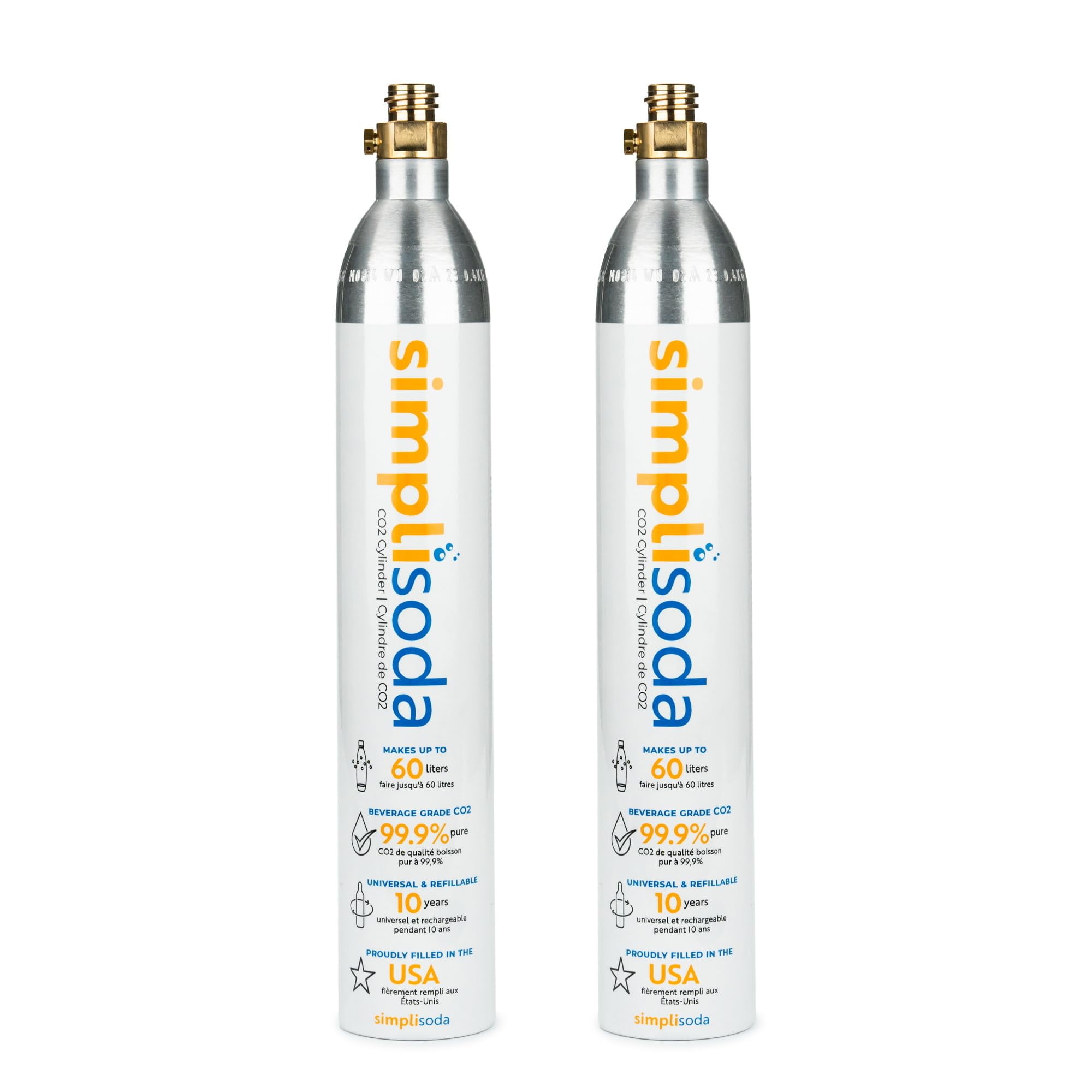 Simpli Soda 60L CO2 Canister Exchange Cylinders Threaded Style Soda