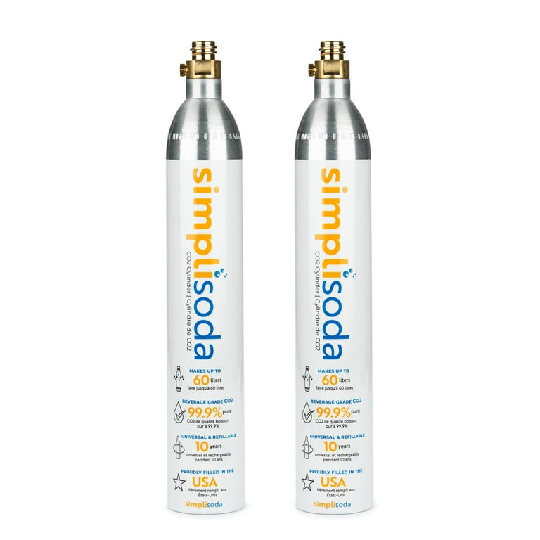 Simpli Soda 60L CO2 Cylinders - Compatible w/Sodastream (Screw-In