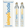 thumbnail image 1 of Simpli Soda 60L CO2 Cylinders - Compatible w/Sodastream BLUE Screw-In Only, Ninja Thirsti, Philips, and More - 14.5 oz, Set of 2, 1 of 6