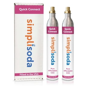 Simpli Soda CO2 Cylinders 60 l Compatible with Sodastream PINK Quick Connect Only