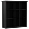 thumbnail image 1 of Simpli Home Artisan 45 inch x 43 inch Solid Wood Transitional 9 Cube Bookcase and Storage Unit in Black, 1 of 12
