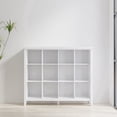thumbnail image 1 of Simpli Home Artisan SOLID WOOD 48 inch x 57 inch Transitional 12 Cube Storage in White, 1 of 11