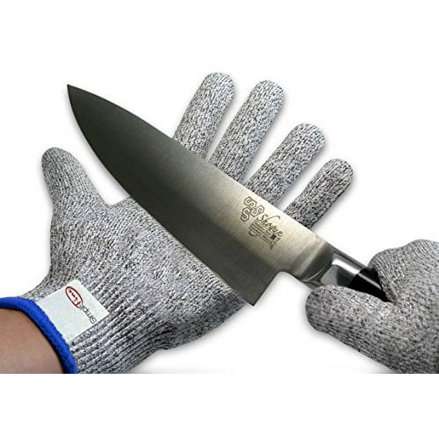SimpliFine Food Safe Cut Resistant Gloves, Medium. Best for using with