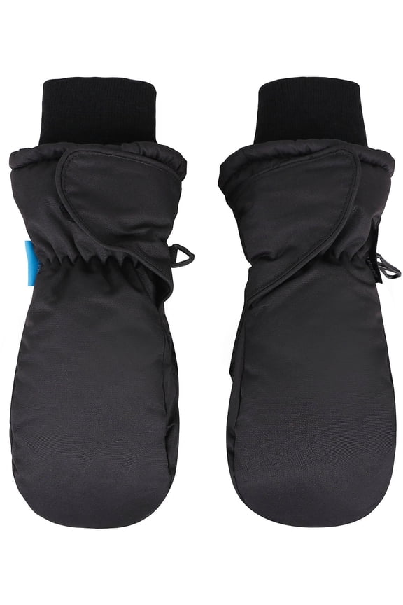 Children's Snow Sports 3M Thinsulate Waterproof Winter Ski Mittens,Toddler,Black