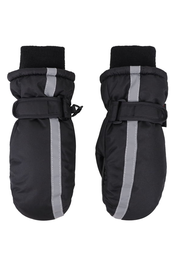 Children's Winter Sport 3M Thinsulate Waterproof Ski Mittens,S,Black