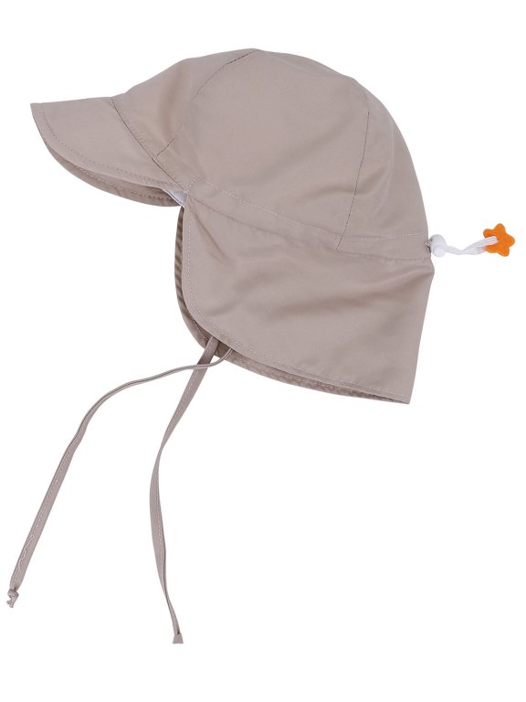 UPF 50+ UV Ray Sun Protection Baby Hat w/ Neck Flap & Drawstring,Khaki,12-24 Months