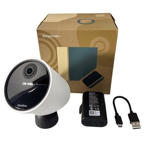 SimpliSafe Wireless Outdoor Security Camera 1080P Guard Motion CMOB1 White Security Cam